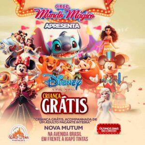 Ingresso Circo Mundo Mágico  |Nova Mutum - MT | 03/05/2026 - Domingo  1ª Sessão 16:00hs