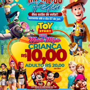 Ingresso Circo Mundo Mágico |Sorriso - MT | 06/06/2026 - Sábado 1ª Sessão 18:00hs